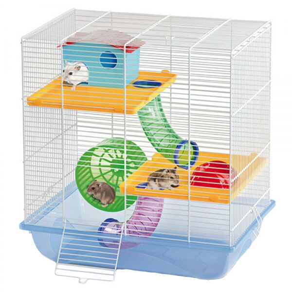 Cusca pentru hamsteri Criceti 7 Alb/Azzurro 44x26x53.5 cm